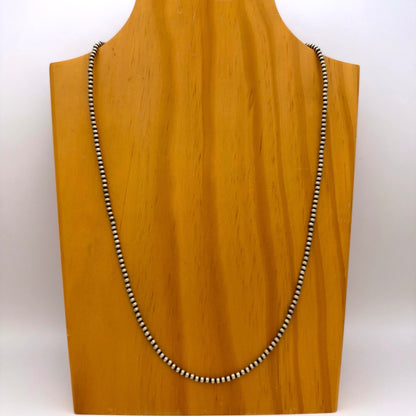 Round Navajo Pearls Necklace 3mm - 24"