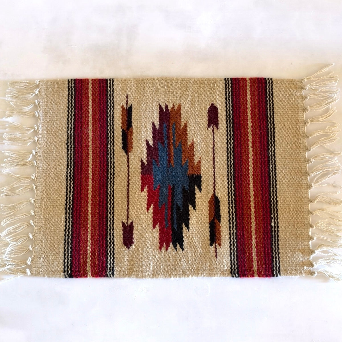 Hand Woven Southwestern Table Mat  16" x 21"