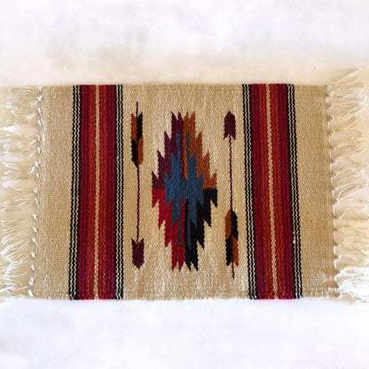 Hand Woven Southwestern Table Mat  16" x 21"