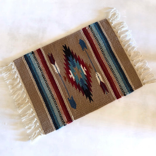 Hand Woven Southwestern Table Mat  16" x 21"
