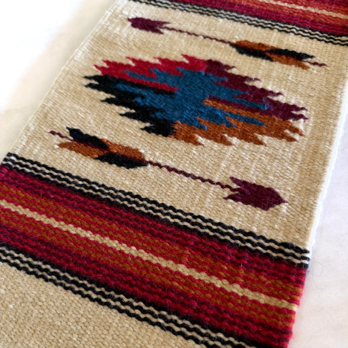 Hand Woven Southwestern Table Mat  11" x 21"