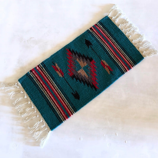 Hand Woven Southwestern Table Mat  11" x 21"