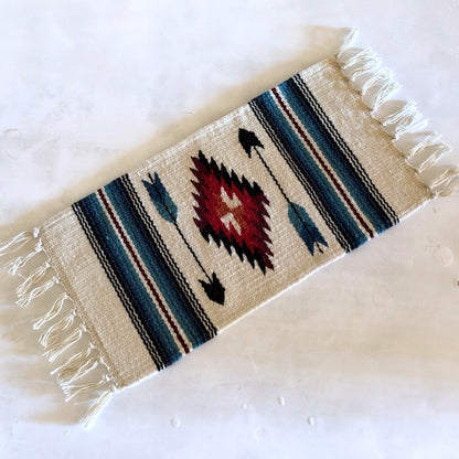 Hand Woven Southwestern Table Mat  11" x 21"