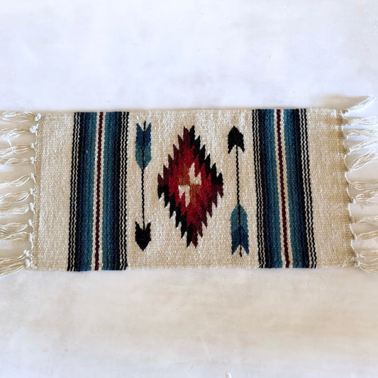 Hand Woven Southwestern Table Mat  11" x 21"