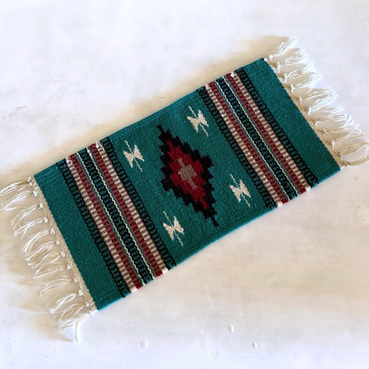 Hand Woven Southwestern Table Mat  11" x 21"
