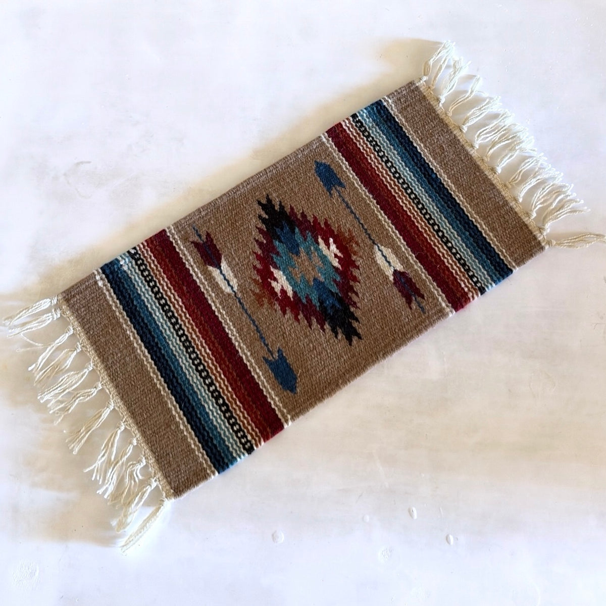 Hand Woven Southwestern Table Mat  11" x 21"