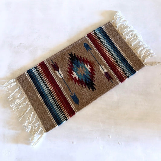 Hand Woven Southwestern Table Mat  11" x 21"