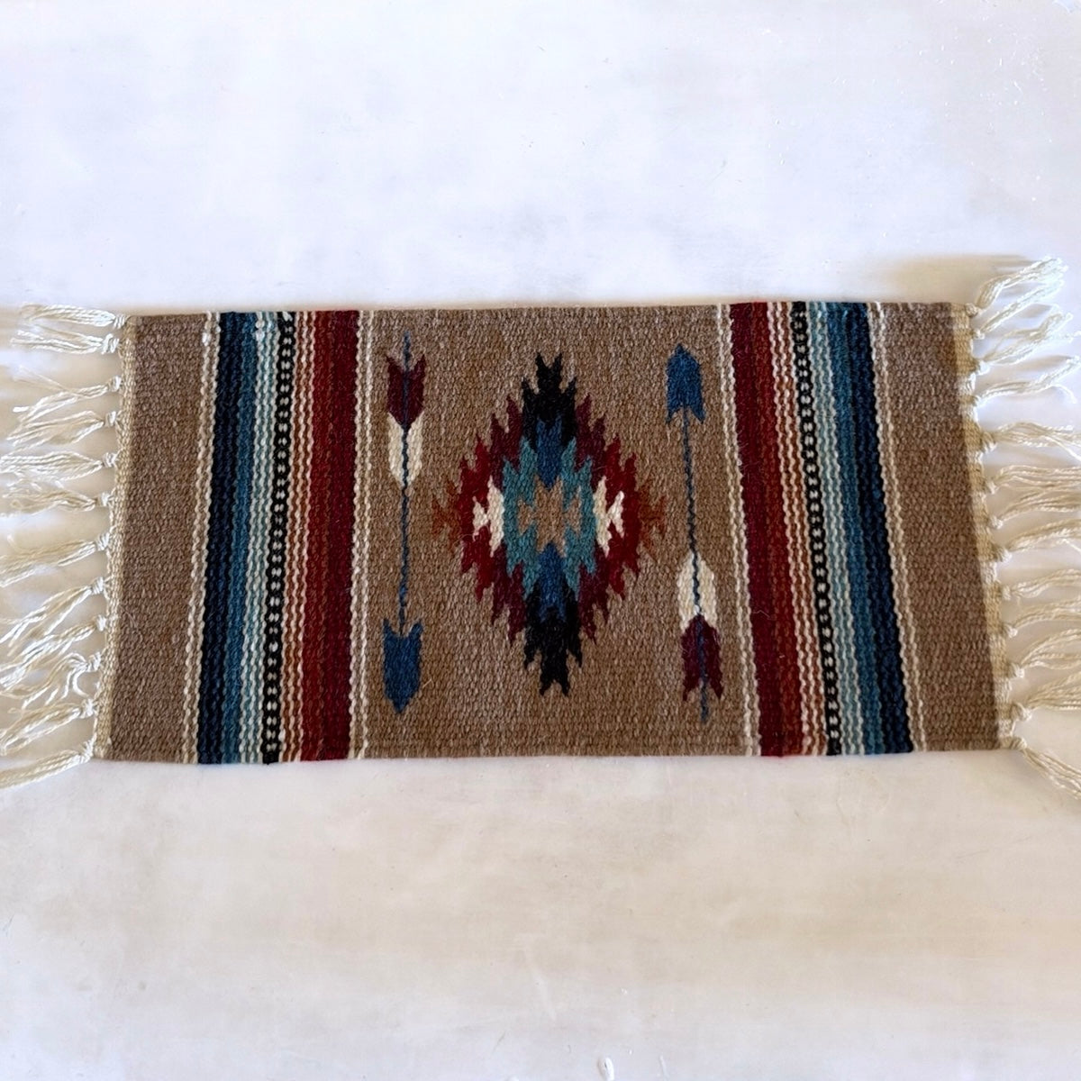 Hand Woven Southwestern Table Mat  11" x 21"