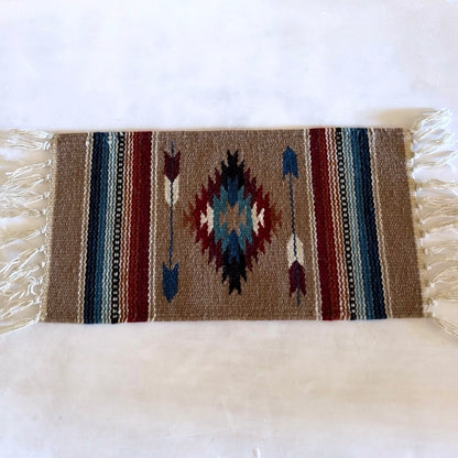 Hand Woven Southwestern Table Mat  11" x 21"
