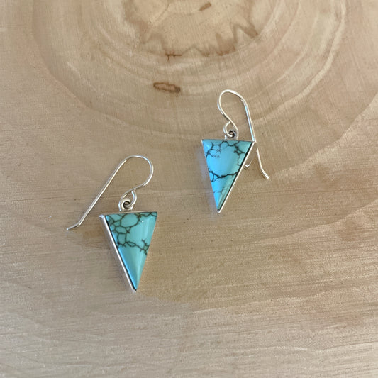Turquoise Triangle Earrings By Cathy Webster