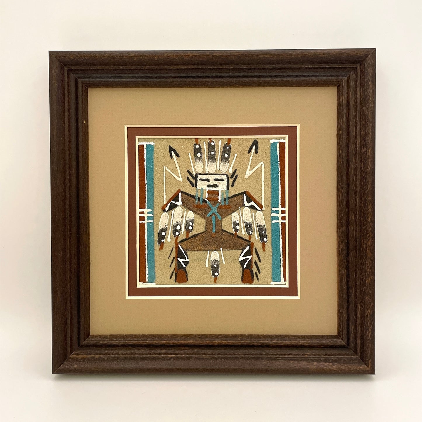 Navajo Sand Painting By Marlene Doby 7" x 7"