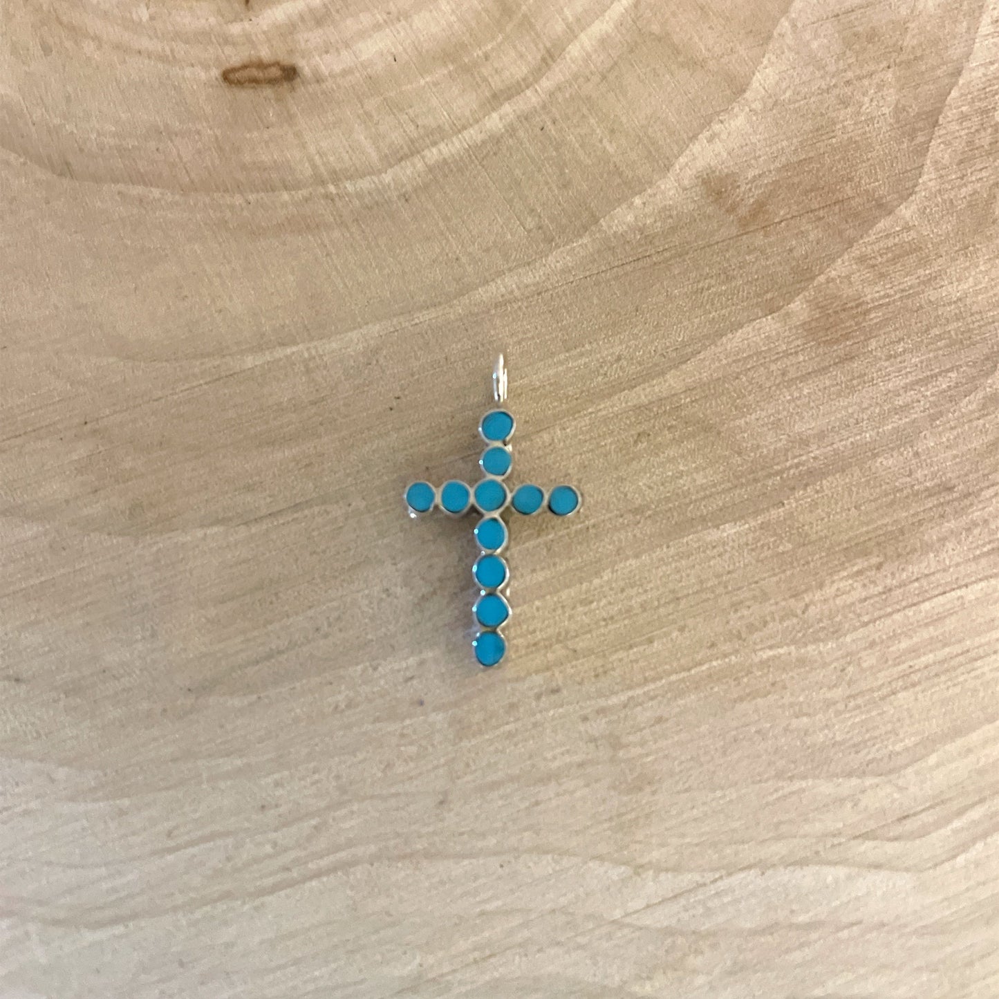 Turquoise Inlay Cross Pendant