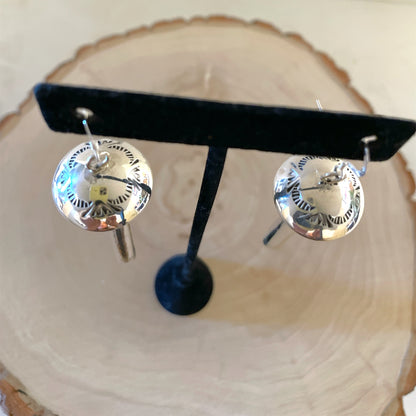 シルバービーズナバホパールダングルピアス