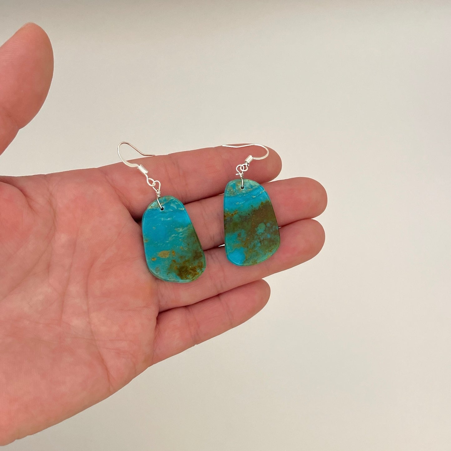 Kingman Turquoise Slab Earrings