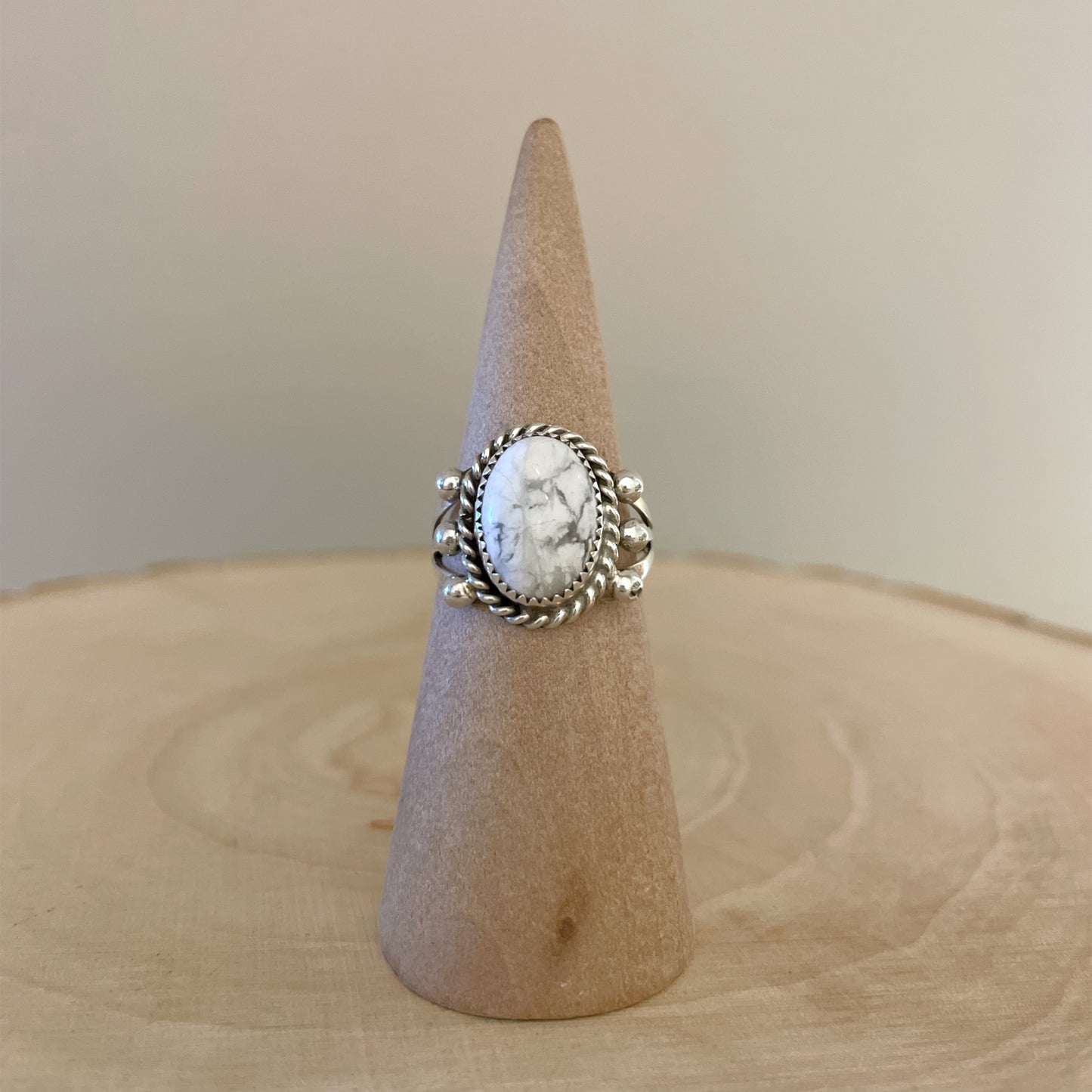 Howlite Ring Size 9