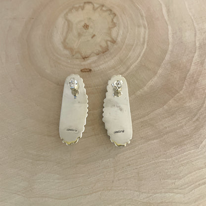 キングマンターコイズロングポストピアス