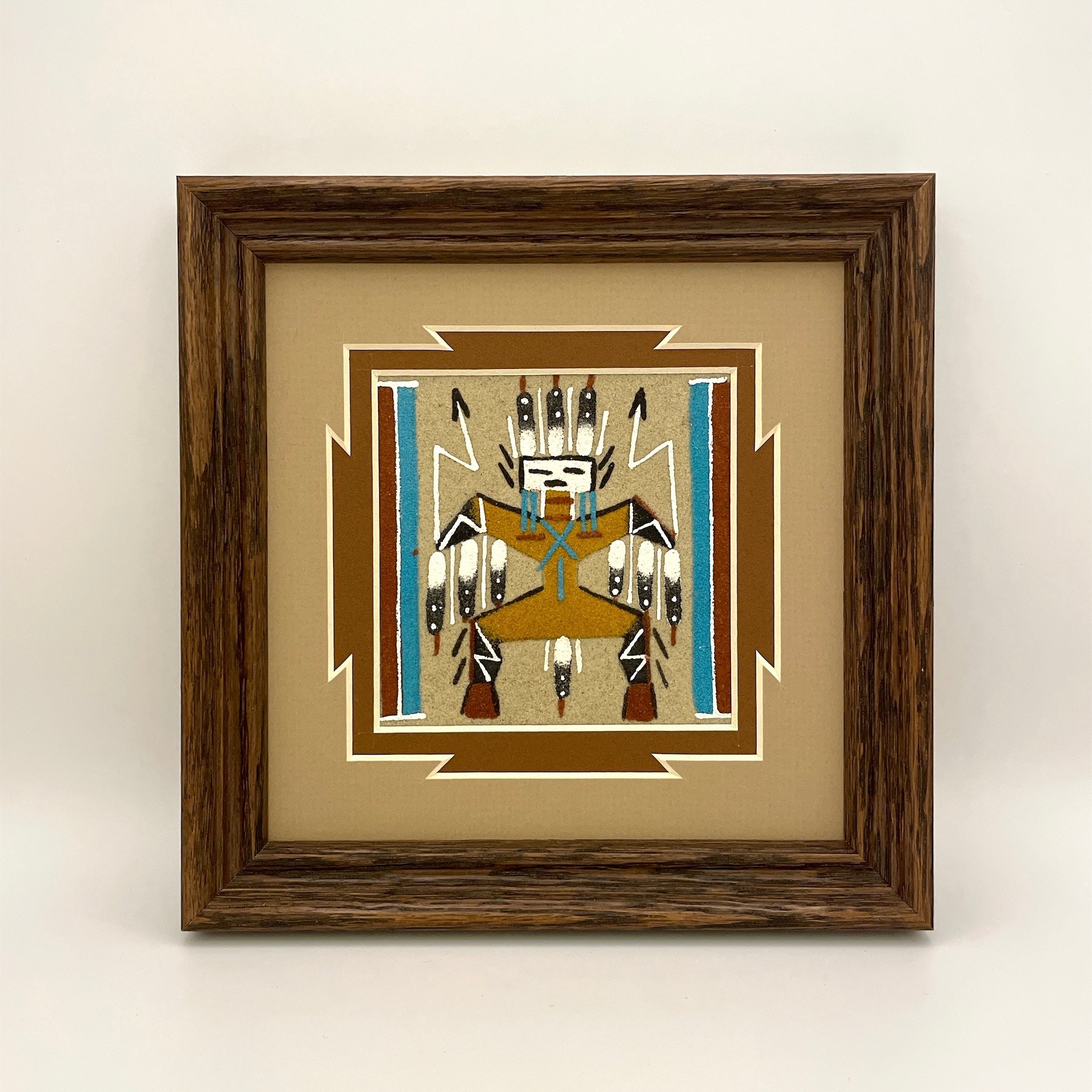 Navajo good Sand Painting, Native Bear, Southwest Art, Western Art