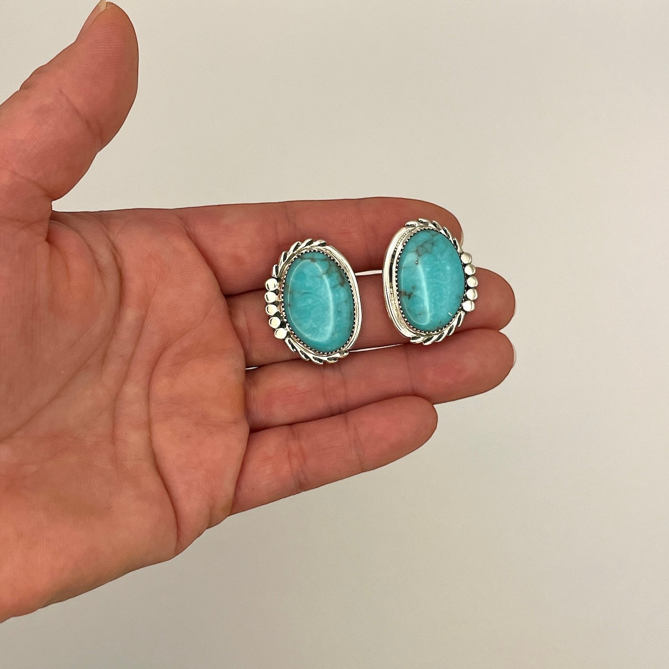 Kingman Turquoise Post Earrings