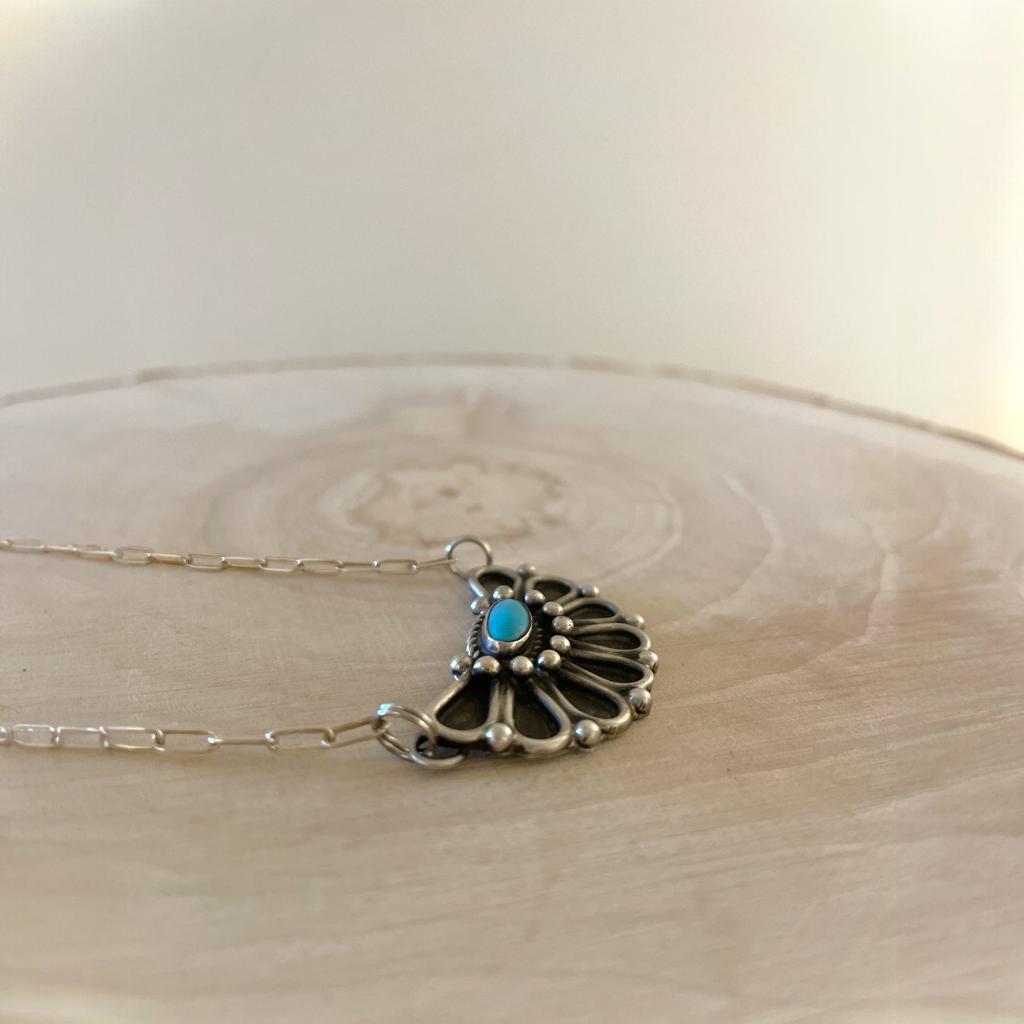 Turquoise Fan Necklace By Geraldine James