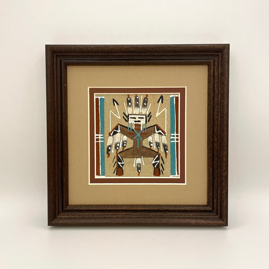 Navajo Sand Painting By Marlene Doby 7" x 7"