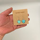 Turquoise Heart Dangle Earrings