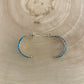 Turquoise Inlay Hoop Earrings 7/8"