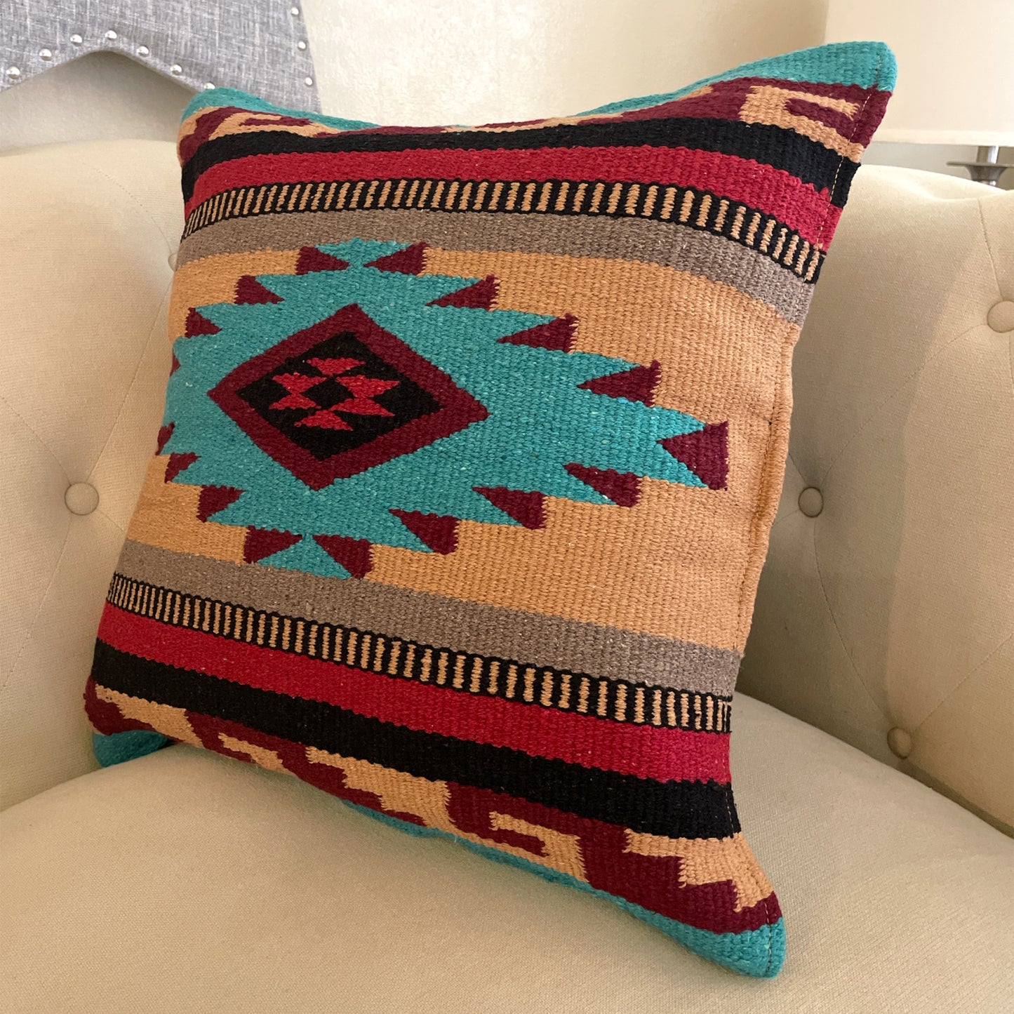 Handwoven Zapotec Pillow Cover Style 13