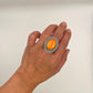 Orange Spiny Ring Size 7 By Benjamin Martinez