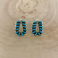 Turquoise Needlepoint Post Earrings