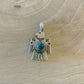 Turquoise Thunderbird Pendant By Bo Reeves B