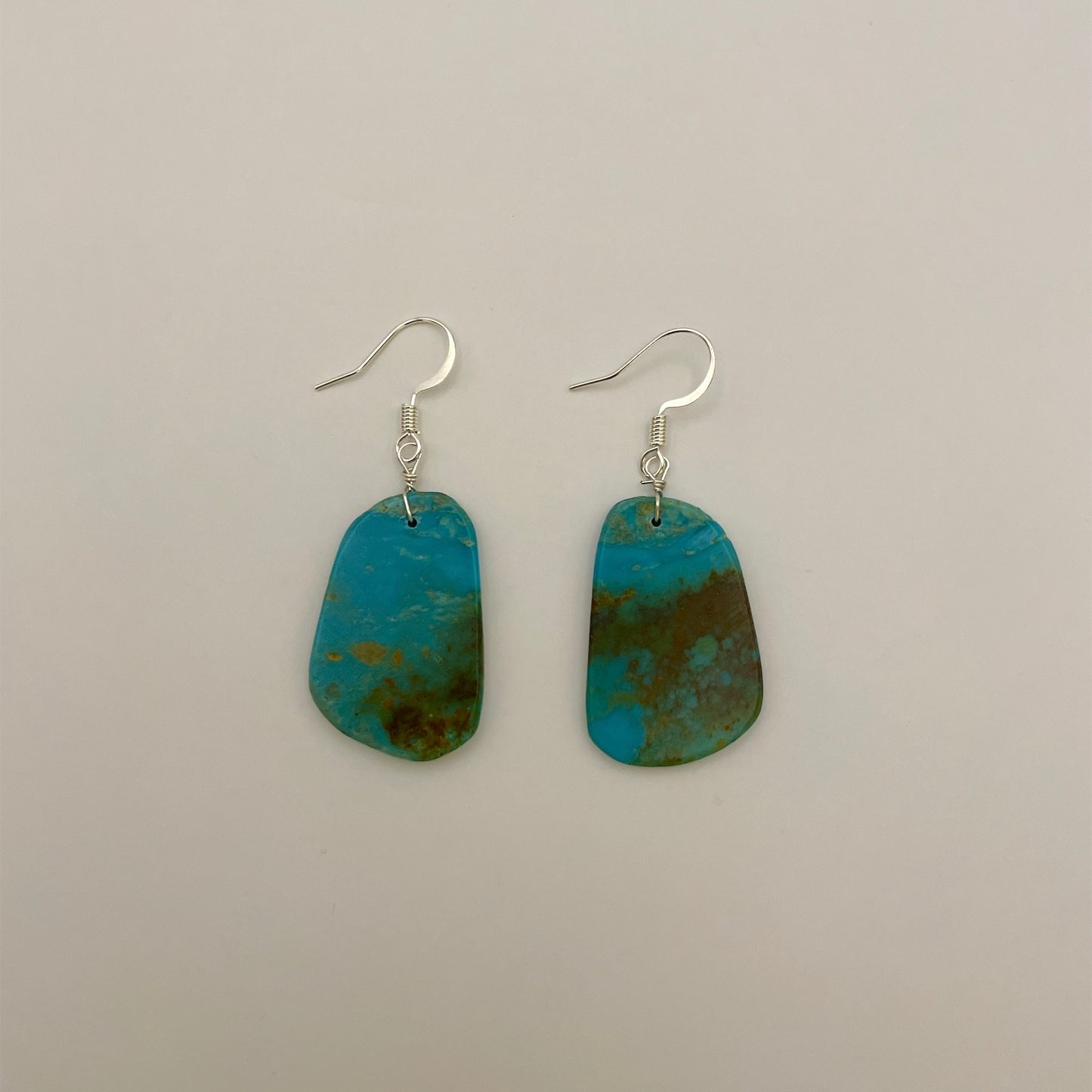 Kingman Turquoise Slab Earrings