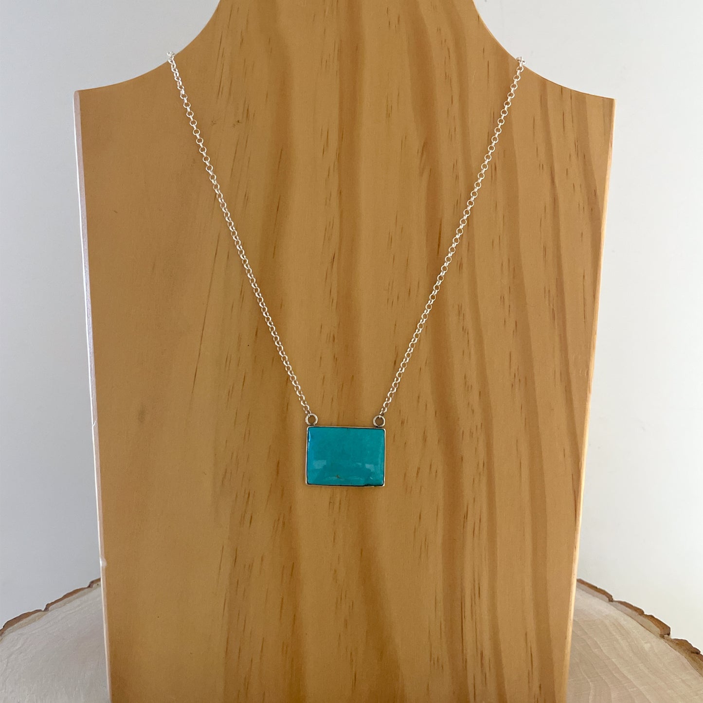 Turquoise Bar Necklace A