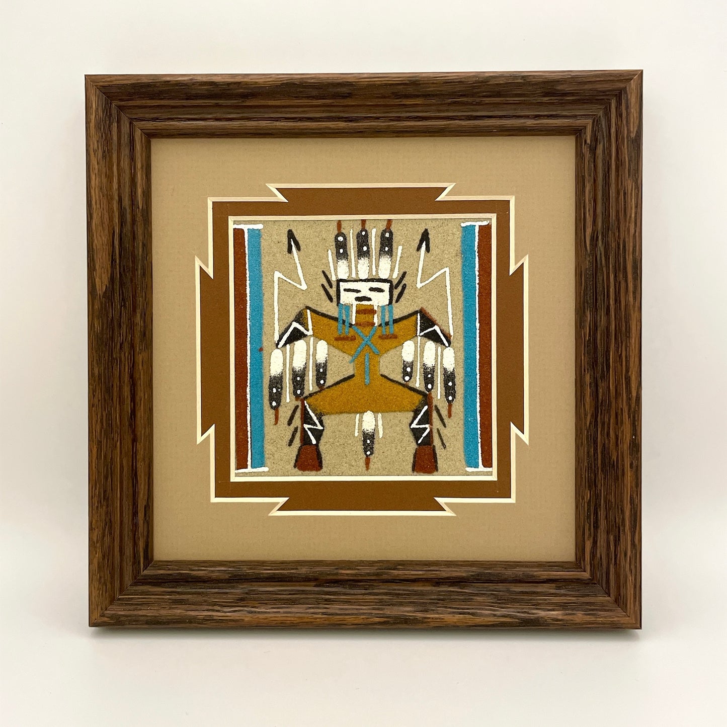 Navajo Sand Painting By Glen Nez 7" x 7"