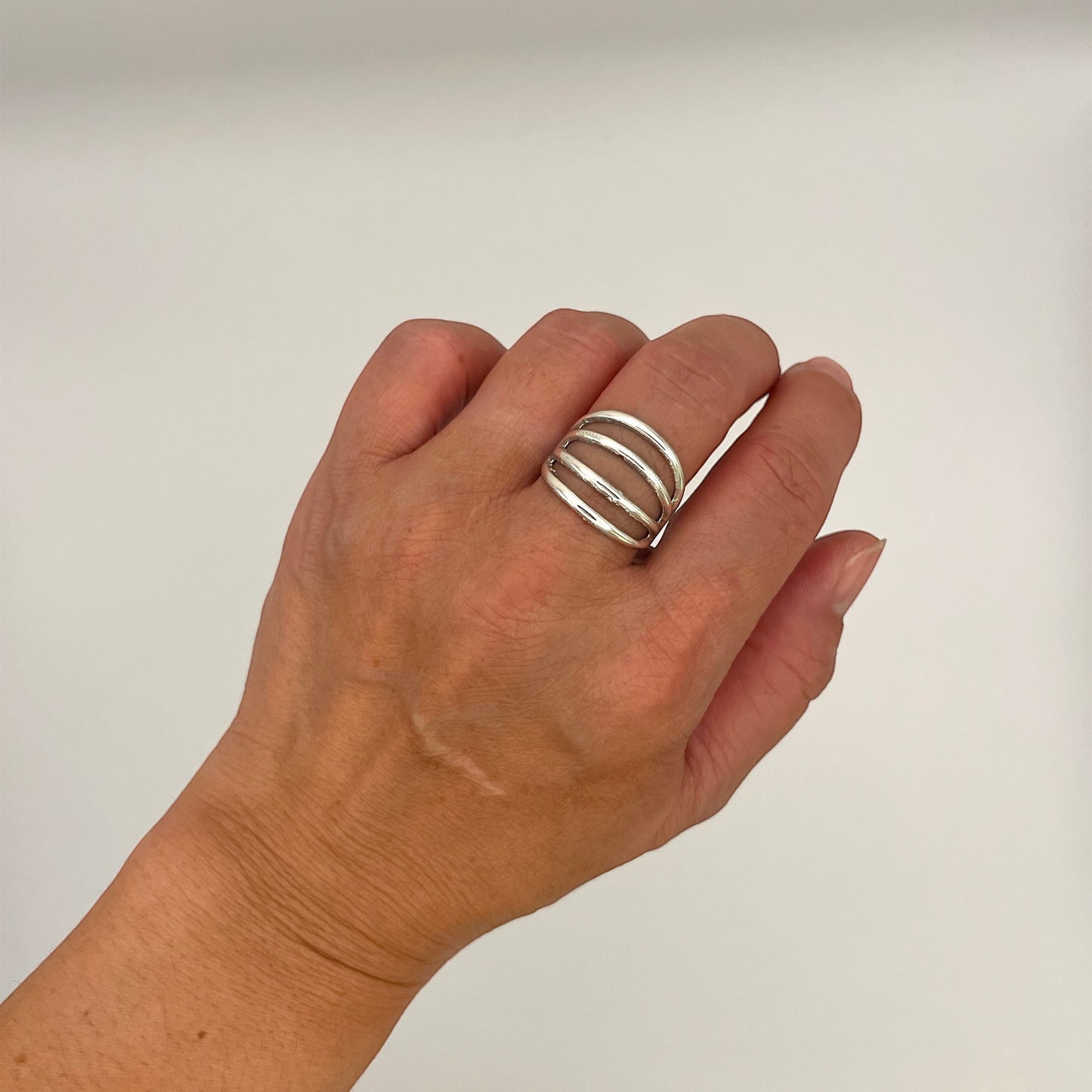 Sterling Silver Sand Cast Ring　