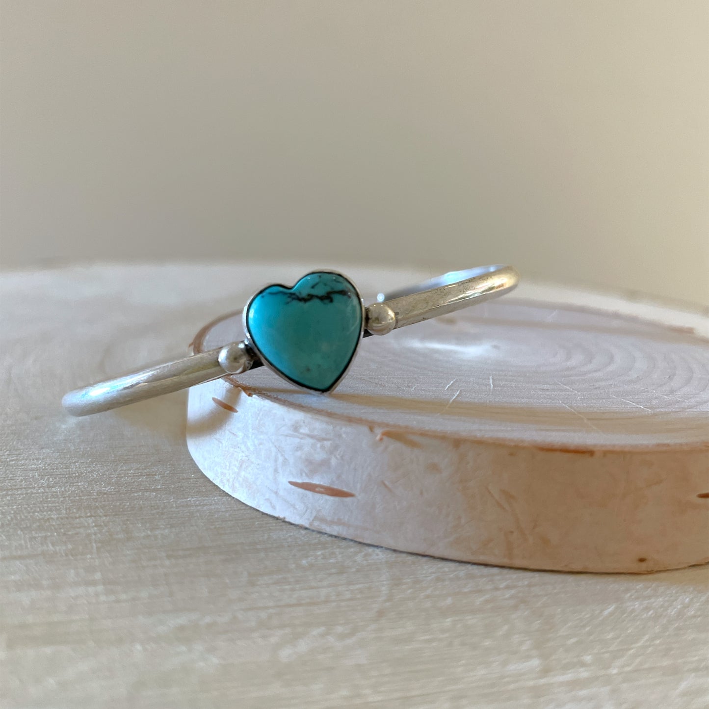 Turquoise Heart Cuff Bracelet By Robin Tsosie C