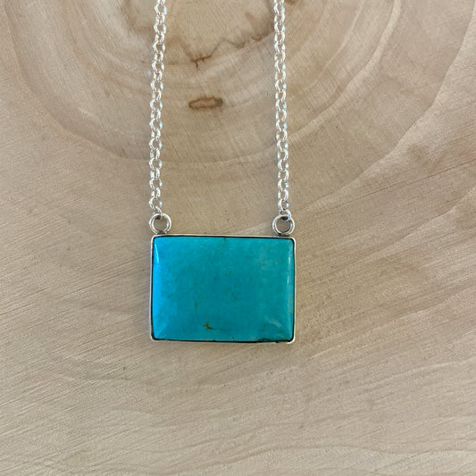 Turquoise Bar Necklace A