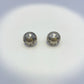 Stamped Navajo Pearl Stud Earrings 5/8"