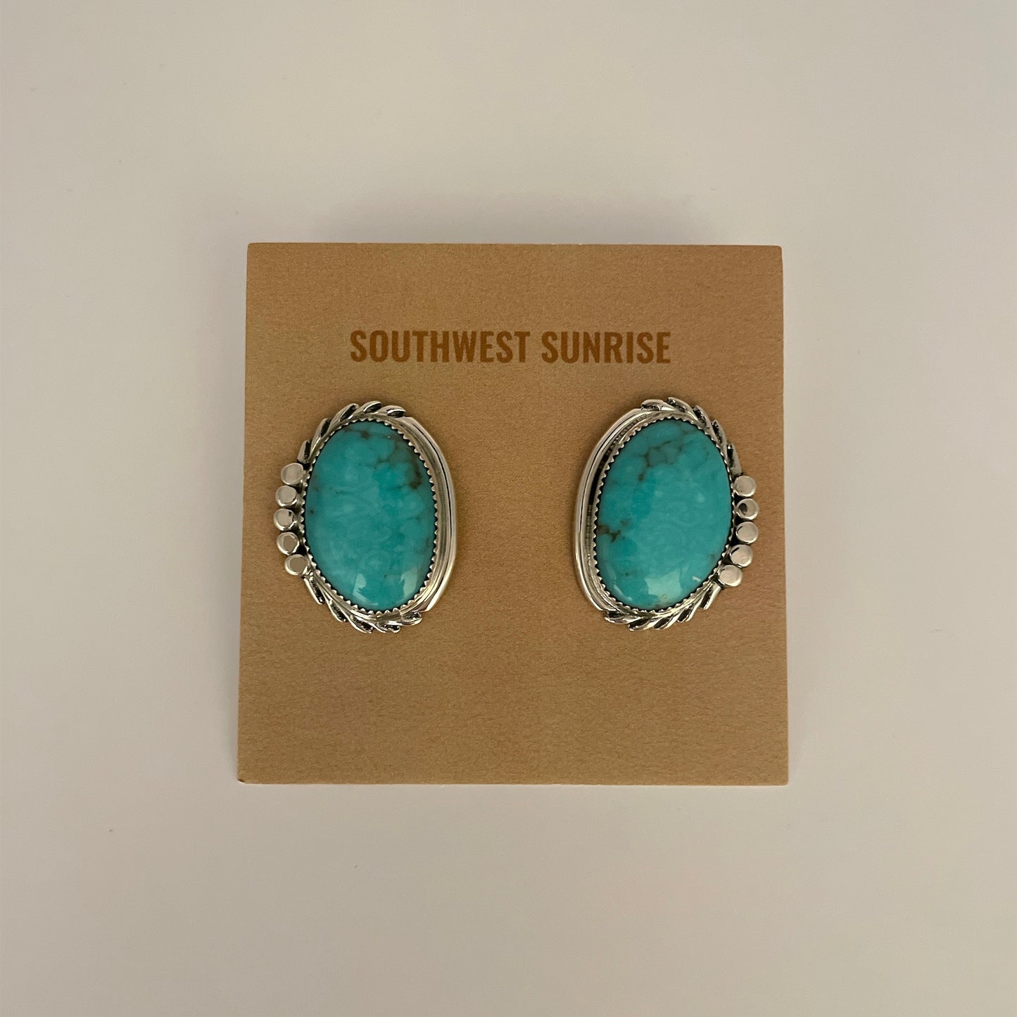 Kingman Turquoise Post Earrings