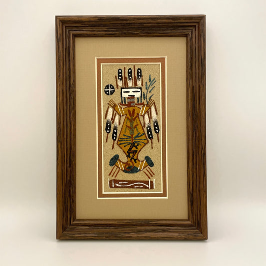 Navajo Sand Painting By Marlene Doby 9" x 6"