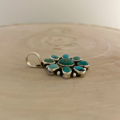 キングマンターコイズクラスターペンダント By Geraldine James A