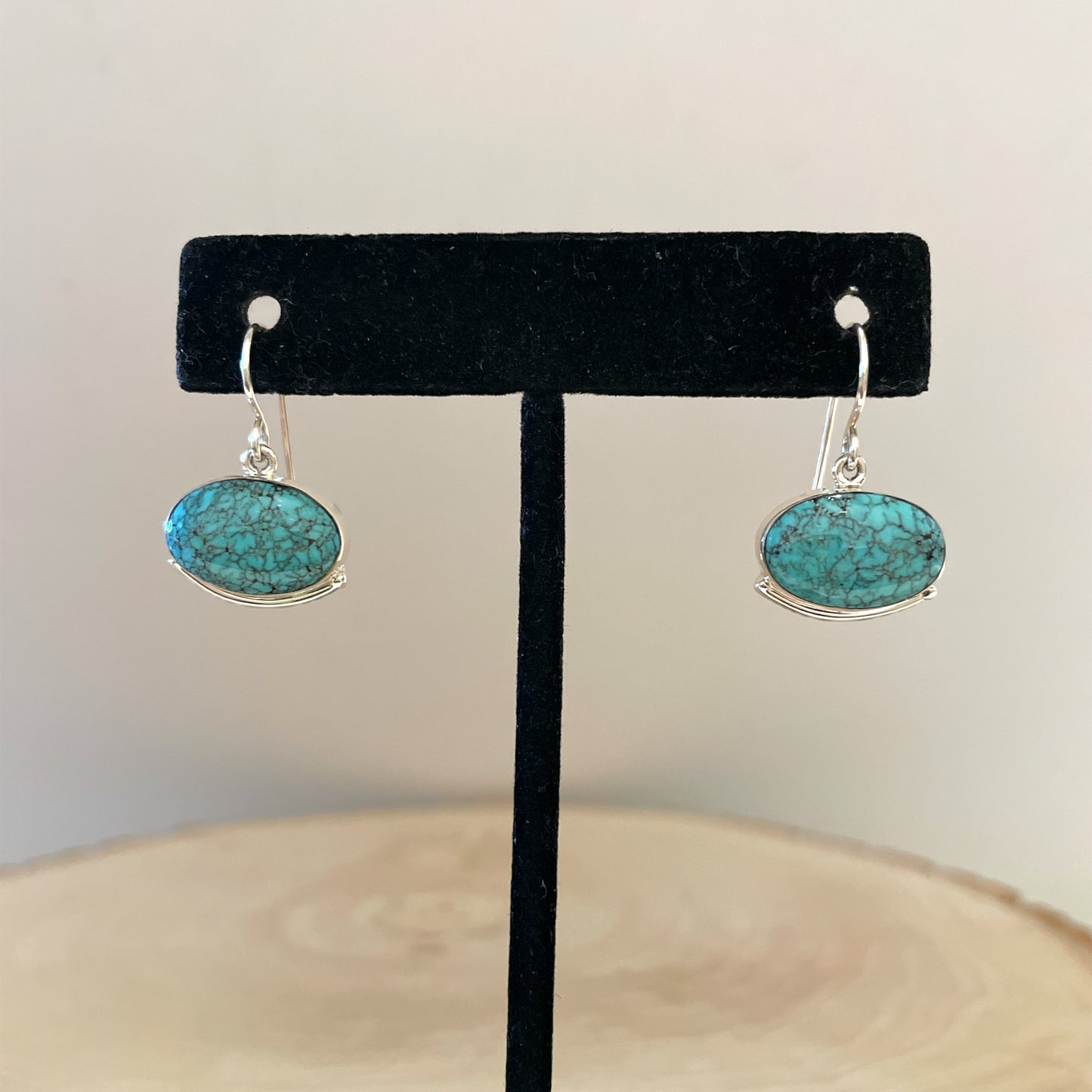 Turquoise Oval Earrings By Cathy Webster