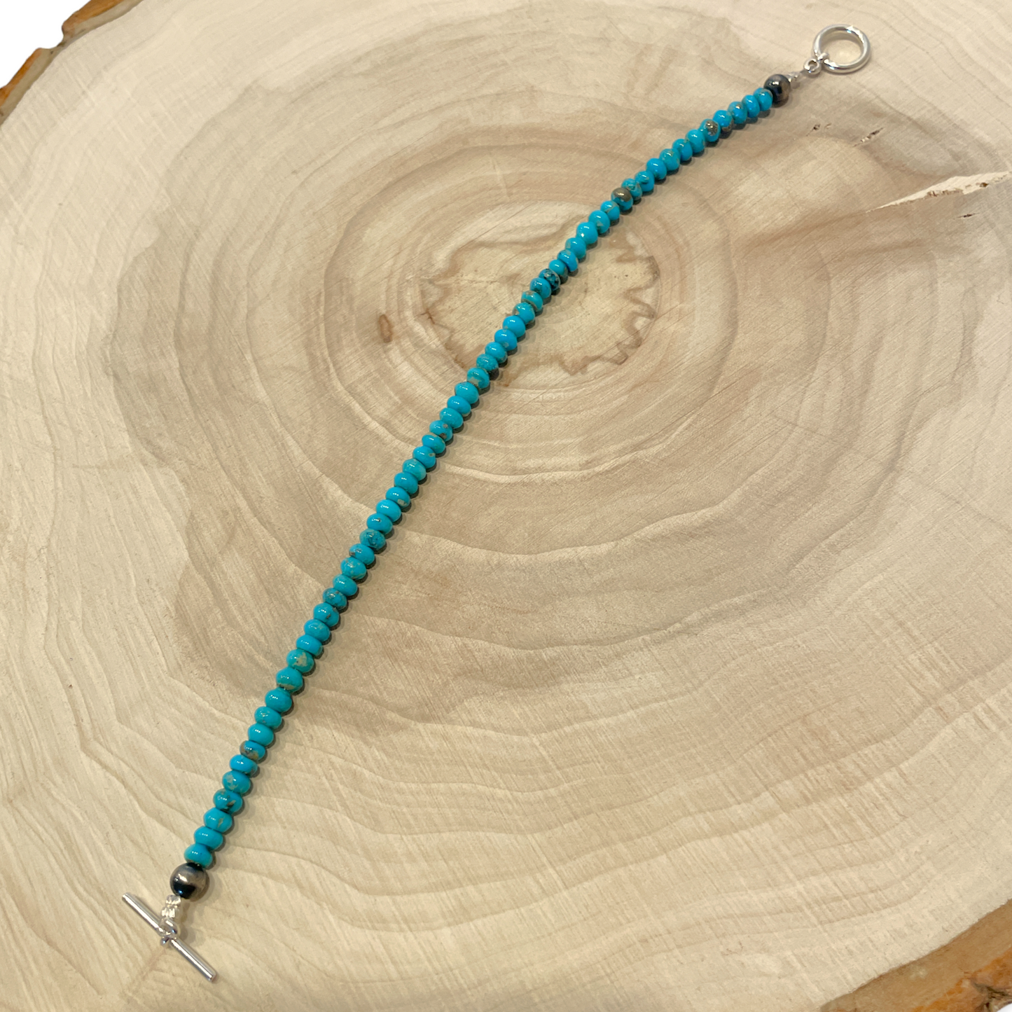 Kingman Turquoise Beaded Bracelet