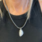 Sterling Silver Howlite Triangle Pendant A