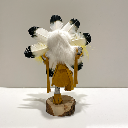 Native American Navajo Sunface Kachina Doll / Gold