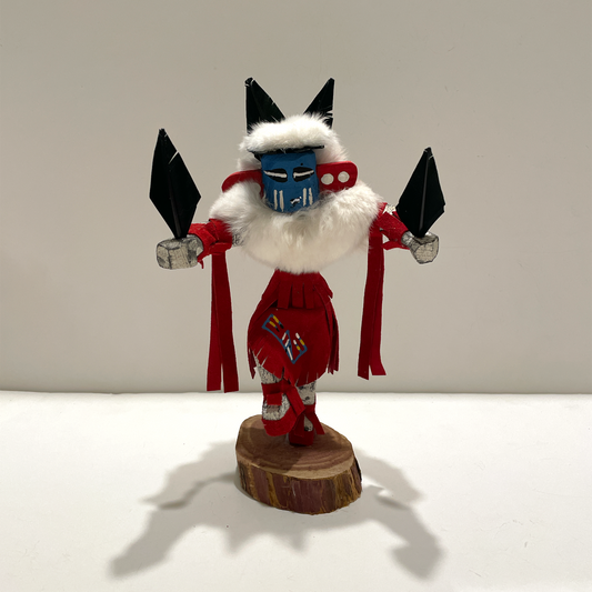 Native American Navajo Hummingbird Kachina Doll / Red