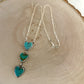 Three Turquoise Heart Necklace By Marcella James B