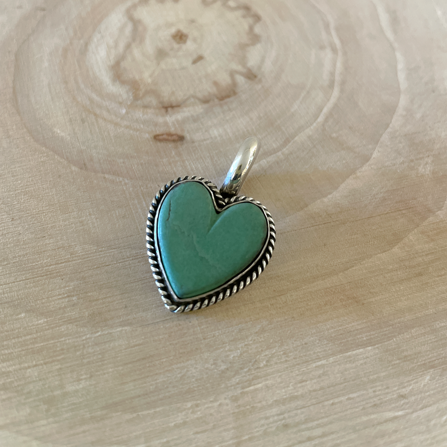 Turquoise Heart Pendant By Robin Tsosie