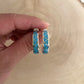 Turquoise Inlay Hoop Earrings 1"