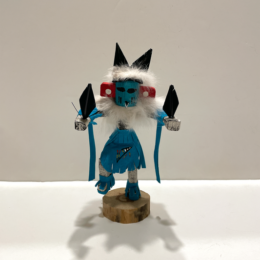 Native American Navajo Hummingbird Kachina Doll / Turquoise