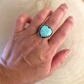 Turquoise Heart Adjustable Ring A